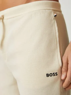Hot BOSS White Waffle Shorts