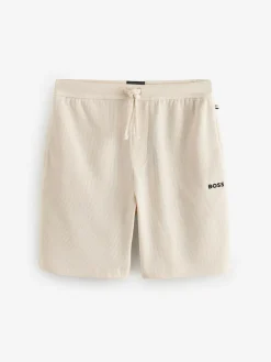 Hot BOSS White Waffle Shorts