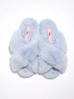 Boux Avenue Bow Embroidered Cross Band Slider Slippers^Women Slippers