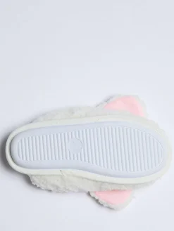 Boux Avenue White Dog Borg Mules^Women Slippers