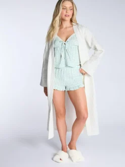 Online Boux Avenue White Long Waffle Robe