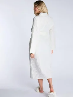 Online Boux Avenue White Long Waffle Robe