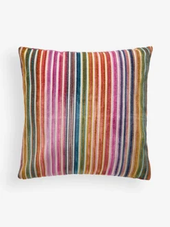 Next Bright 43 x 43cm Cut Velvet Stripe Cushion^ Cushions & Throws