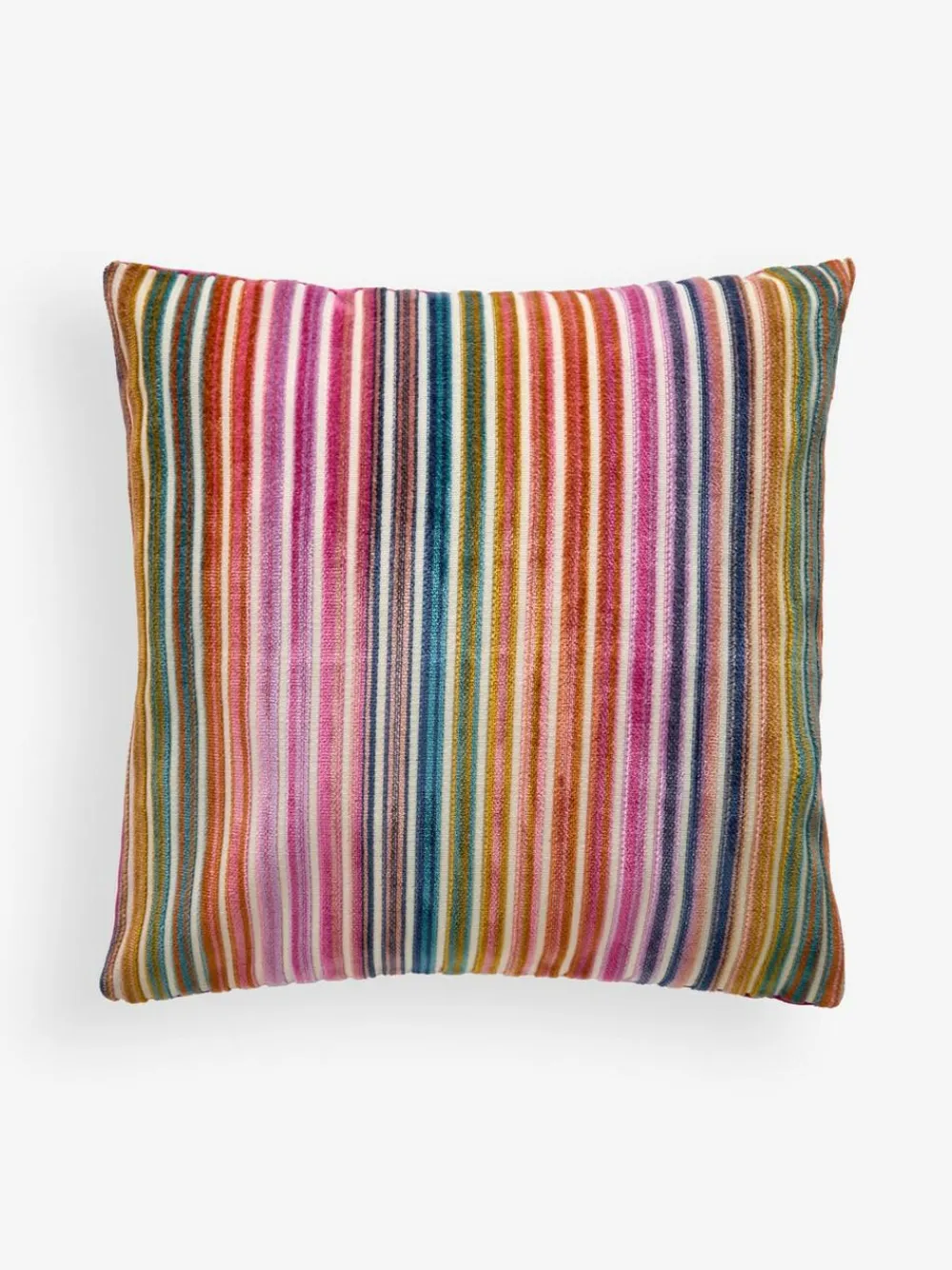 Next Bright 43 x 43cm Cut Velvet Stripe Cushion^ Cushions & Throws