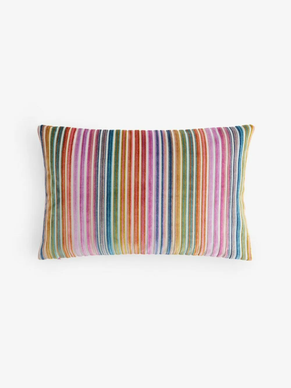 New Next 40 x 59cm Cut Velvet Stripe Cushion Bright