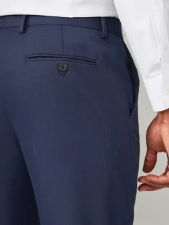 Clearance Next Bright Blue Regular Fit Textured Suit Trousers