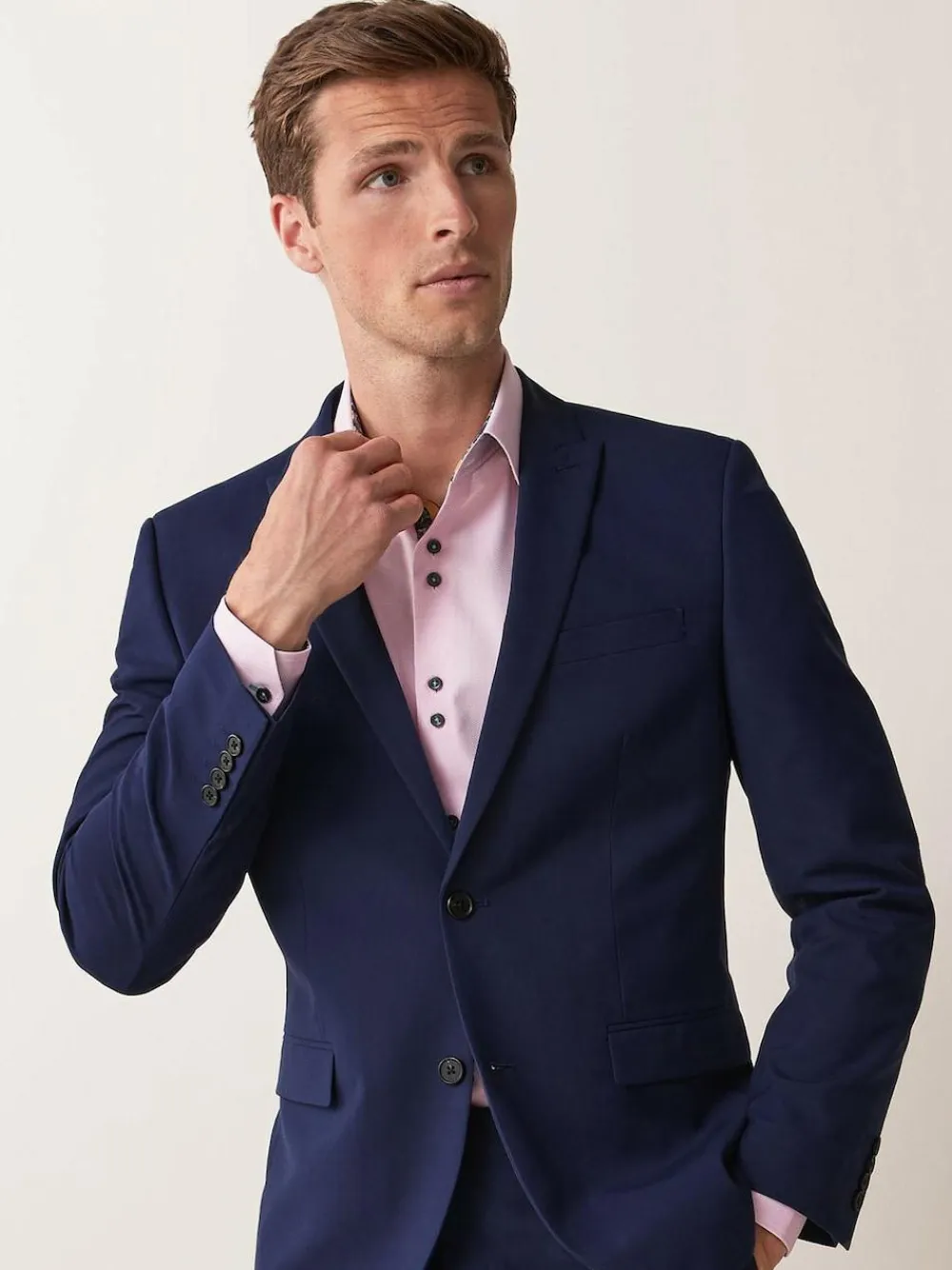 Next Regular Fit Two Button Suit Jacket^ Blue Suits