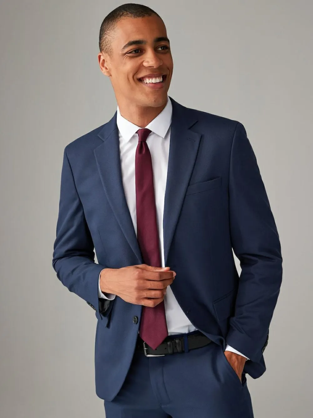 Next Bright Blue Regular Fit Textured Suit Jacket^ Blue Suits|Blazers & Formal Jackets