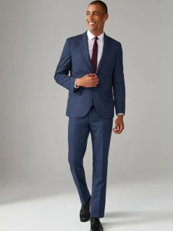 Next Bright Blue Regular Fit Textured Suit Jacket^ Blue Suits|Blazers & Formal Jackets