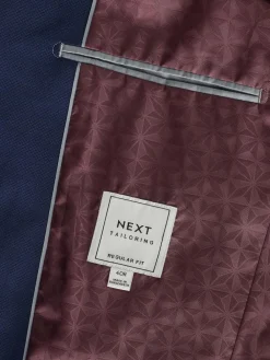 Next Bright Blue Regular Fit Textured Suit Jacket^ Blue Suits|Blazers & Formal Jackets