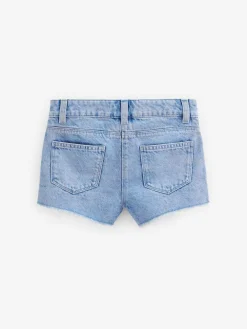 Clearance Next Regular Length Frayed Edge Denim Shorts (3-16yrs) Bright Blue