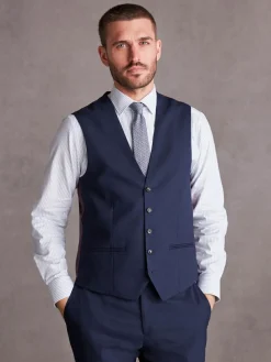 Discount Next Signature Tollegno Suit Waistcoat Bright Blue
