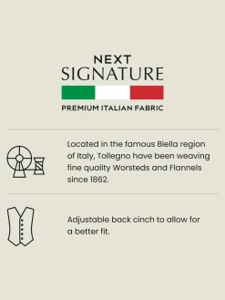 Discount Next Signature Tollegno Suit Waistcoat Bright Blue