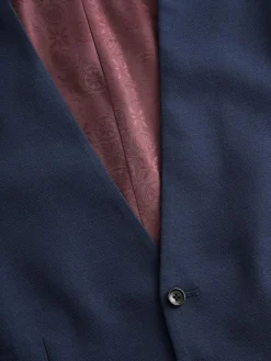 Discount Next Signature Tollegno Suit Waistcoat Bright Blue