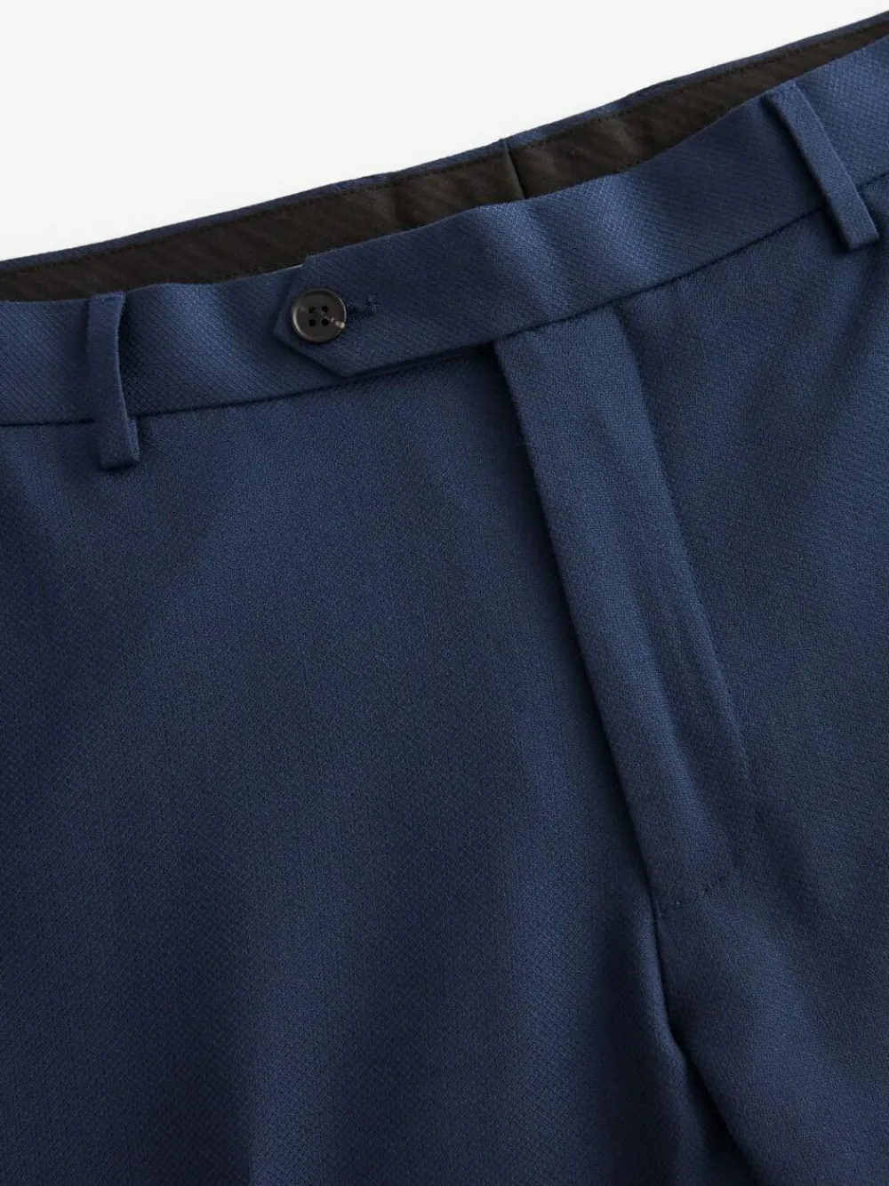 Hot Next Bright Blue Slim Fit Textured Suit Trousers