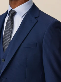 Next Bright Blue Slim Fit Textured Suit Jacket^ Blue Suits|Blazers & Formal Jackets