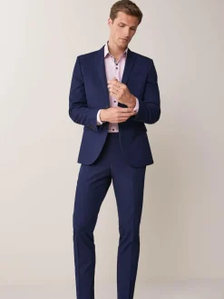 Best Next Slim Fit Two Button Suit Jacket Bright Blue