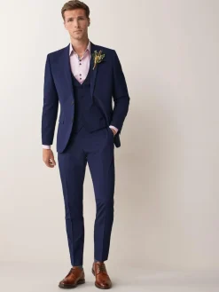 Sale Next Tailored Fit Two Button Suit Jacket Bright Blue