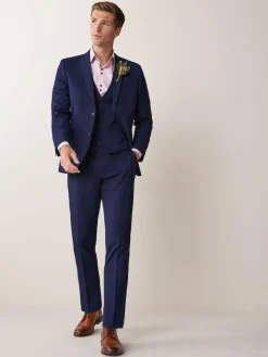 Sale Next Tailored Fit Two Button Suit Jacket Bright Blue