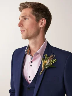 Sale Next Tailored Fit Two Button Suit Jacket Bright Blue