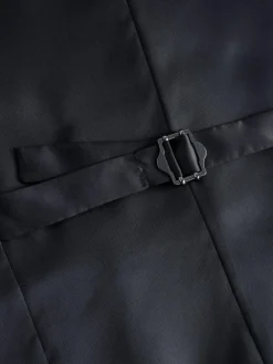 Next Bright Blue Textured Suit Waistcoat^ Vests