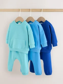 Online Next Bright Blues Baby Sweatshirt and Joggers Set 6 Piece (0mths-3yrs)