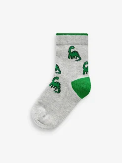 Best Next Bright Dino 10 Pack Cotton Rich Socks