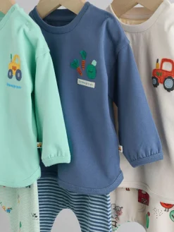 Next Bright Farm Tops and Leggings 6 Piece Baby Set (0mths-3yrs)^BOY Baby Winter Clothing|Tops