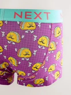 Hot Next 5 Pack Hipster Boxers 5 Pack Bright Food Print