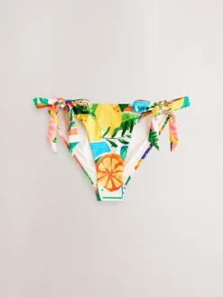 Outlet Next Bright Fruit Stripe Tie Side Bikini Bottoms