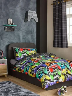 New Next Bright Gamer Super Soft Brushed Cotton Duvet Cover and Pillowcase Set