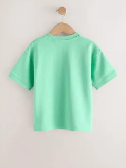 Best Next Bright Green Graphic Print Heavyweight Short Sleeve T-Shirt (3-16yrs)