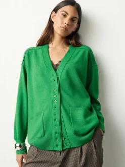 Next Bright Green Supersoft V-Neck Cardigan With Pockets^Women Knitwear|Knitwear