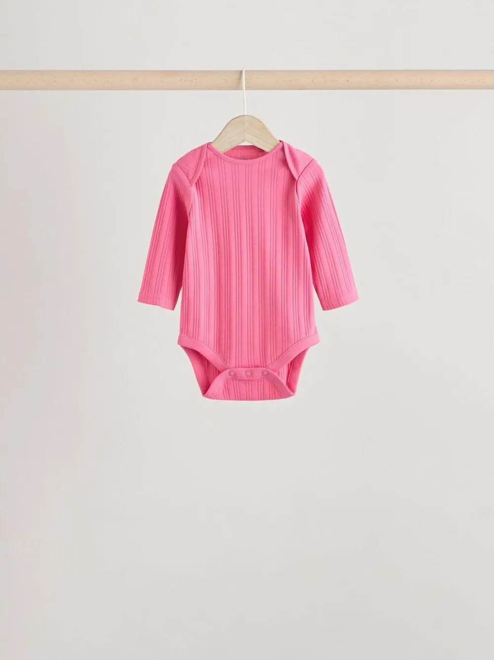 Next Bright Pink 5 Pack Long Sleeve Baby Bodysuits^ Bodysuits & Vests|Vests