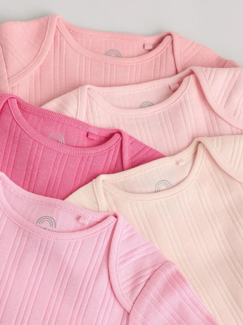 Next Bright Pink 5 Pack Long Sleeve Baby Bodysuits^ Bodysuits & Vests|Vests