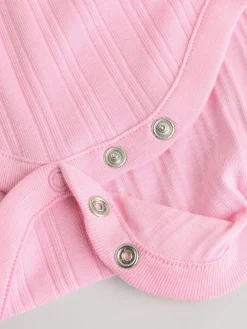 Next Bright Pink 5 Pack Short Sleeve Baby Bodysuits^ Bodysuits & Vests|Vests