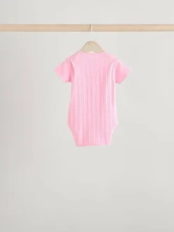 Next Bright Pink 5 Pack Short Sleeve Baby Bodysuits^ Bodysuits & Vests|Vests
