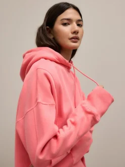 Next Bright Pink Active Longline Overhead Seam Detail Supersoft Hoodie with Pockets^Women Hoodies & Sweatshirts|Sportswear