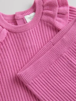 Next Bright Pink Baby Knitted Jumper and Leggings Set 2 Piece (0mths-3yrs)^ Knitwear|Knitwear