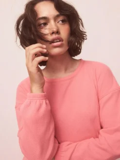 Clearance Next Bright Pink Cosy Waffle Long Sleeve Pyjamas