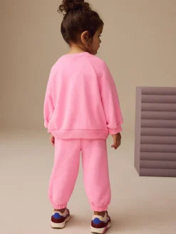 Next Bright Pink Crew Neck Sweatshirt (3mths-7yrs)^ Baby Girls|Baby Girls