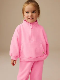 Next Bright Pink Quarter Zip Sweatshirt (3mths-7yrs)^ Sweatshirts & Hoodies|Nightwear