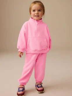 Next Bright Pink Quarter Zip Sweatshirt (3mths-7yrs)^ Sweatshirts & Hoodies|Nightwear