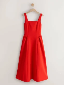 Outlet Next Occasion Cinched Waist Maxi Dress Bright Red