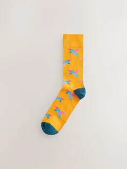 Next Bright Red/Blue/Orange Dinosaur Pattern Socks 8 Pack^ Socks|Socks