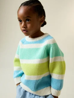 Hot Next Chenille Knitted Crew Neck Jumper (3mths-7yrs) Bright Stripe