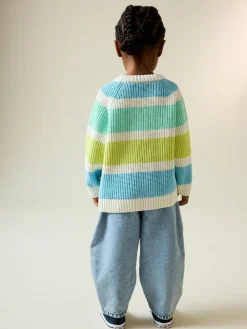 Hot Next Chenille Knitted Crew Neck Jumper (3mths-7yrs) Bright Stripe