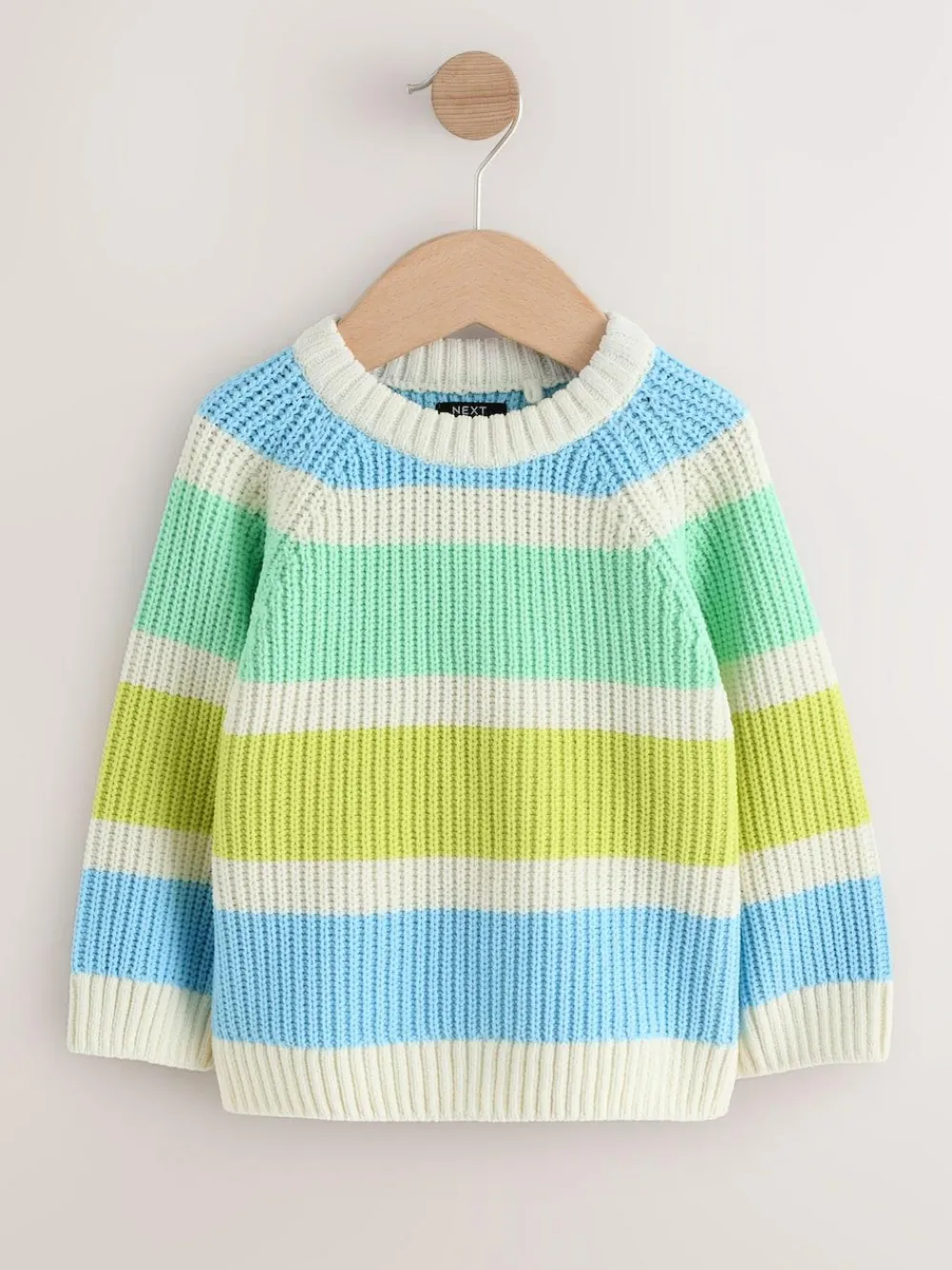 Hot Next Chenille Knitted Crew Neck Jumper (3mths-7yrs) Bright Stripe