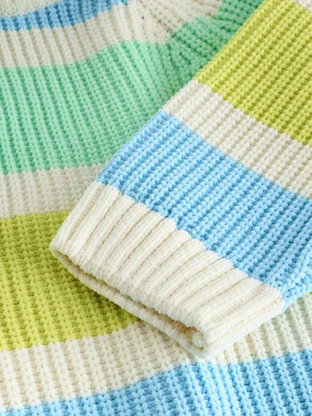 Hot Next Chenille Knitted Crew Neck Jumper (3mths-7yrs) Bright Stripe