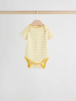 Next Bright Stripe Short Sleeve Baby Bodysuits 5 Pack^BOY Multipacks|Bodysuits & Vests